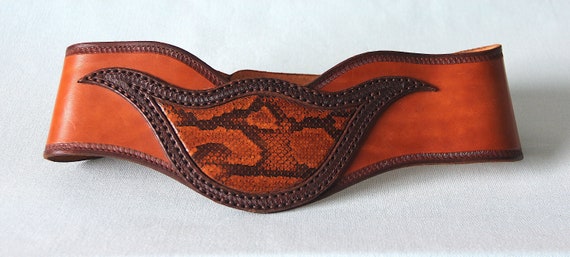 Hippie chic leather corset belt