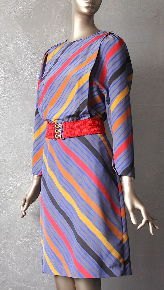 80'S graphic print dress - image 4