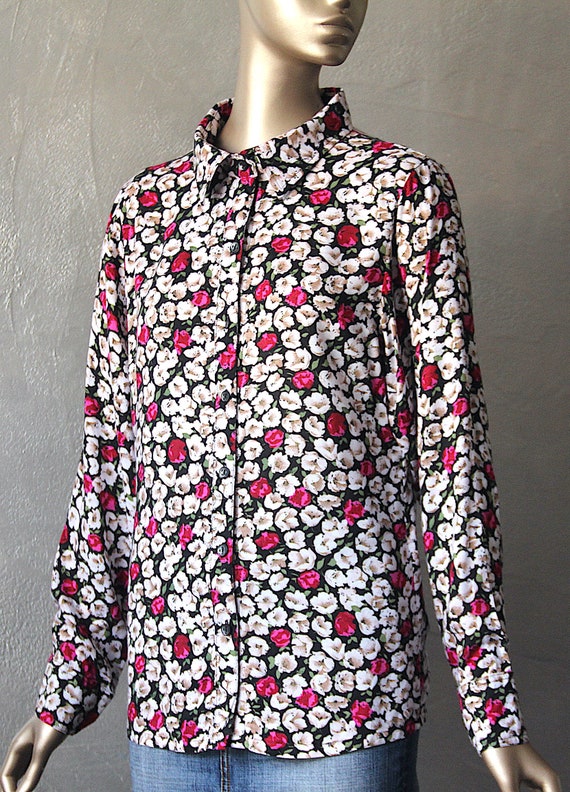 Liberty style floral 80's blouse - image 7