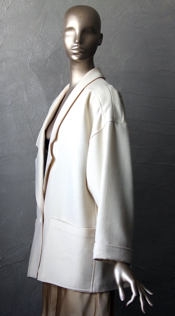 Veste 80'S en gabardine de laine