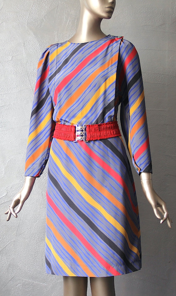 80'S graphic print dress - image 2