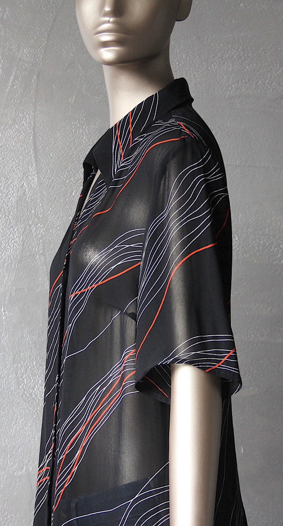 Graphic print 80's blouse - image 7