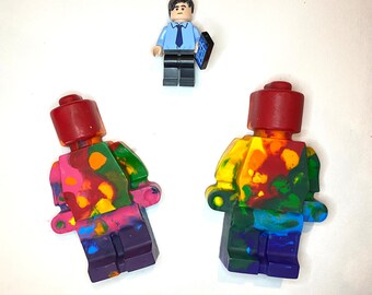 Large multi-colored crayon man