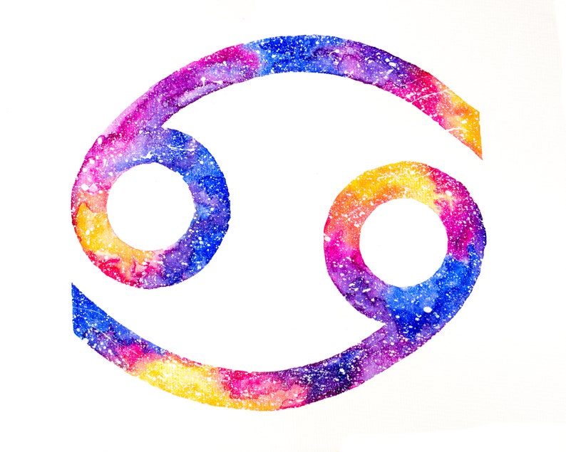Cancer Zodiac Sign The Crab Cancer the Crab astrology art image 1