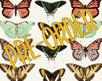 PRE-ORDER JUMBO Spring Butterflies Applique Panel