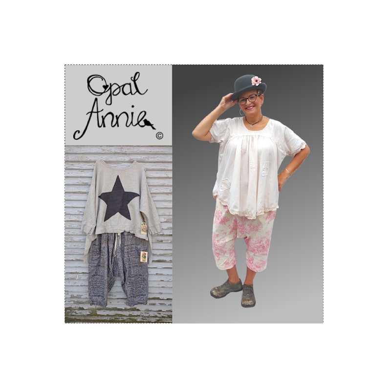 KNICKERBOCKERS drop crotch french work pant pdf sewing pattern image 1