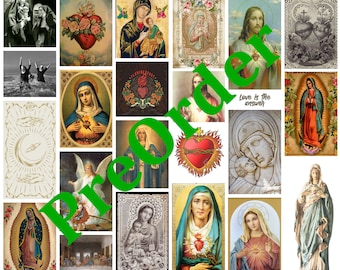 PRE-ORDER Small Religious Icons Collage Fabric Applique Free US Shipping