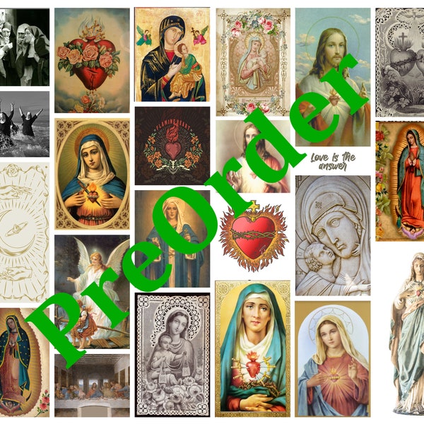 PRE-ORDER Small Religious Icons Collage Fabric Applique Free US Shipping