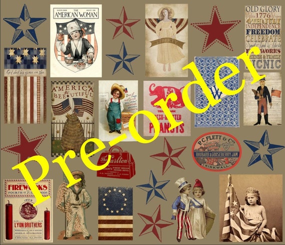 PRE-ORDER AMERICANA Fabric Applique Free U.S. Shipping