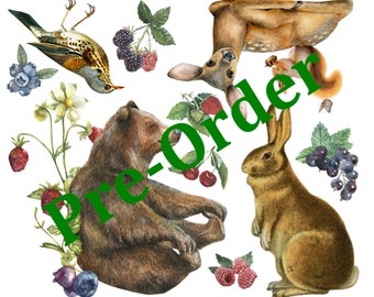 PRE-ORDER JUMBO Berry Bear-y Good Friends stof appliqué Gratis verzending in de VS