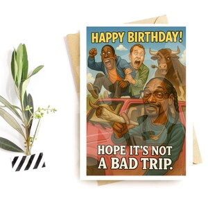 Biglietto di auguri di compleanno divertente per lui - Biglietto per festa di corsa sfrenata - Parodia del caos del viaggio su strada - Compleanno con umorismo sull'erba - Biglietto esilarante per adulti