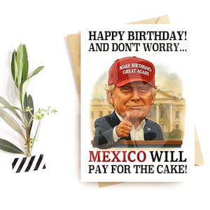 Divertida tarjeta de parodia política para él – Saludo de cumpleaños – Chiste sarcástico de "El mejor cumpleaños de la historia" para amigos