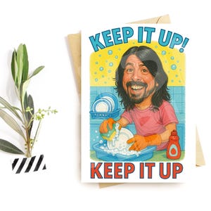 Funny Chore Encouragement Card – “Keep It Up!” – Sarcastic Housework Praise – Motivational Card for Him or Her