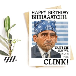 Divertente biglietto di auguri di compleanno in prigione – Parodia del capo ufficio – È così che parliamo in prigione!
