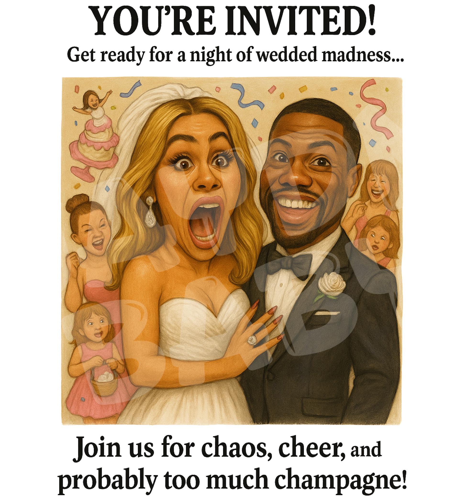 C*NTS Joke PC1041 Funny Cheeky Engagement Cards Wedding Bride Groom Couple