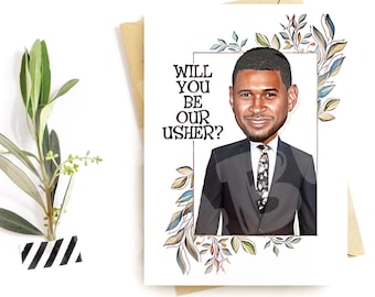 Will You Be Our Usher | Funny Wedding Card | Wedding Announcement | Congratulations Card | Wedding Gift | Cute Wedding Card