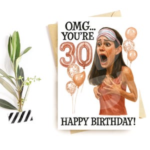 Carte d'anniversaire amusante pour 30 ans - Inspirée de 13 Going On 30 Vibes - Carte de voeux pour elle ou pour meilleur ami