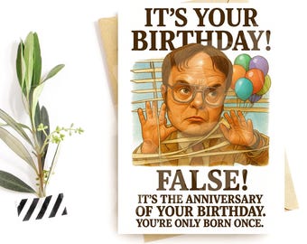 Funny Anniversary Birthday Card – Sarcastic Humor for Coworker