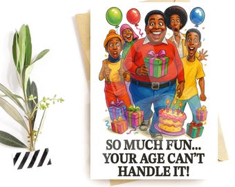 Tarjeta de cumpleaños muy divertida: chiste divertido sobre el envejecimiento: saludo divertido para amigos o familiares.
