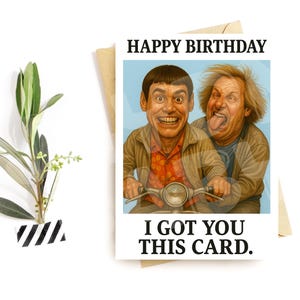 Biglietto di auguri di compleanno divertente per lui - Parodia di "Dumb Friends" - Biglietto per il migliore amico - Umorismo da duo comico - Regalo per feste di ragazzi buffi