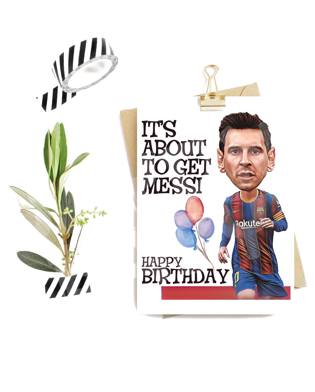 Funny Messi Birthday Card It's About to Get Messi - Etsy
