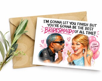Funny Bridesmaid Proposal Card – Will You Be My Bridesmaid, Bridal Party Humor