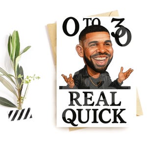 Carte d'anniversaire amusante pour 30 ans – Parodie rap « 0 à 30 ans très vite » – Humour d'anniversaire marquant
