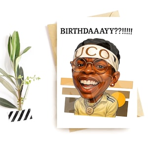 Carte d'anniversaire amusante pour lui ou elle - Mec hilarant avec des lunettes - Voeux de joyeux anniversaire Swag rétro