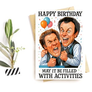 Biglietto di auguri di compleanno divertente – Parodia di "Fratellastri" – Auguri comici esilaranti per lui o per lei – Biglietto di auguri di compleanno audace per BFF o partner