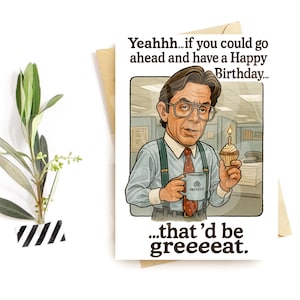 Carte d'anniversaire amusante pour collègue - Carte de cupcake avec humour au bureau - Citation de parodie de patron - Anniversaire de travail hilarant - Carte de voeux d'entreprise