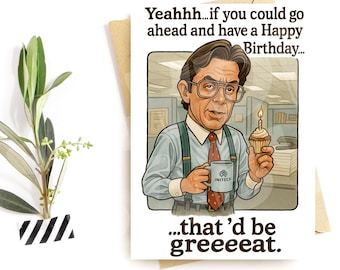 Tarjeta de cumpleaños divertida para un compañero de trabajo – Cita parodia de humor de oficina