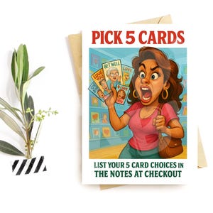 Funny Card Bundle – 5 Pack Greeting Cards – Adult Humor Parody Multipack – Cheeky All Occasion Card Set