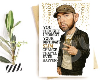 Divertida tarjeta de cumpleaños de hip hop – Parodia de "Slim Chance"