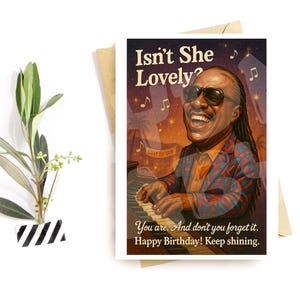 Verjaardagskaart Is't She Lovely - Wenskaart met grappige muziek voor haar - Keep Shining-parodiekaart voor vrouwen