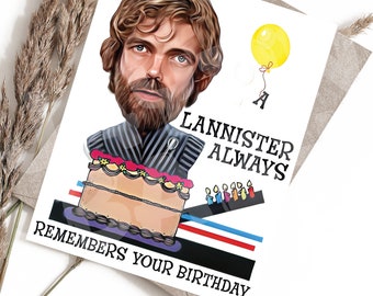 Lannister Birthday Card | Funny Card | Birthday Card | Medieval Card | Gift For Her or Him | Best Friend Greeting Card | GOT Card | BFF Card