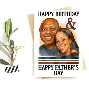 Carte de voeux personnalisée avec votre photo - Caricature personnalisée pour toutes les occasions - Carte drôle et unique pour les proches