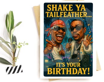 Funny Hip Hop Birthday Card – Parody Rappers – Shake It Birthday Greeting with Party Energy