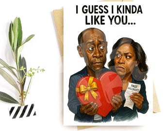Funny Anniversary Card – Sarcastic Love Humor – “I Guess I Kinda Like You” Relationship Joke