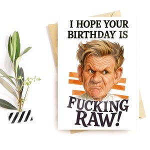 Carte d'anniversaire drôle - Parodie de sandwich idiot - Carte d'amour audacieuse avec humour de chef - Salutation sarcastique pour lui ou pour elle