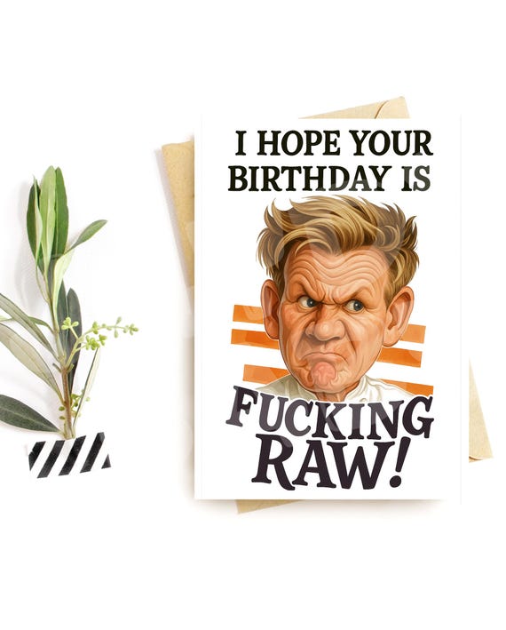 Funny Chef Birthday Card – Sarcastic Adult Humor Greeting