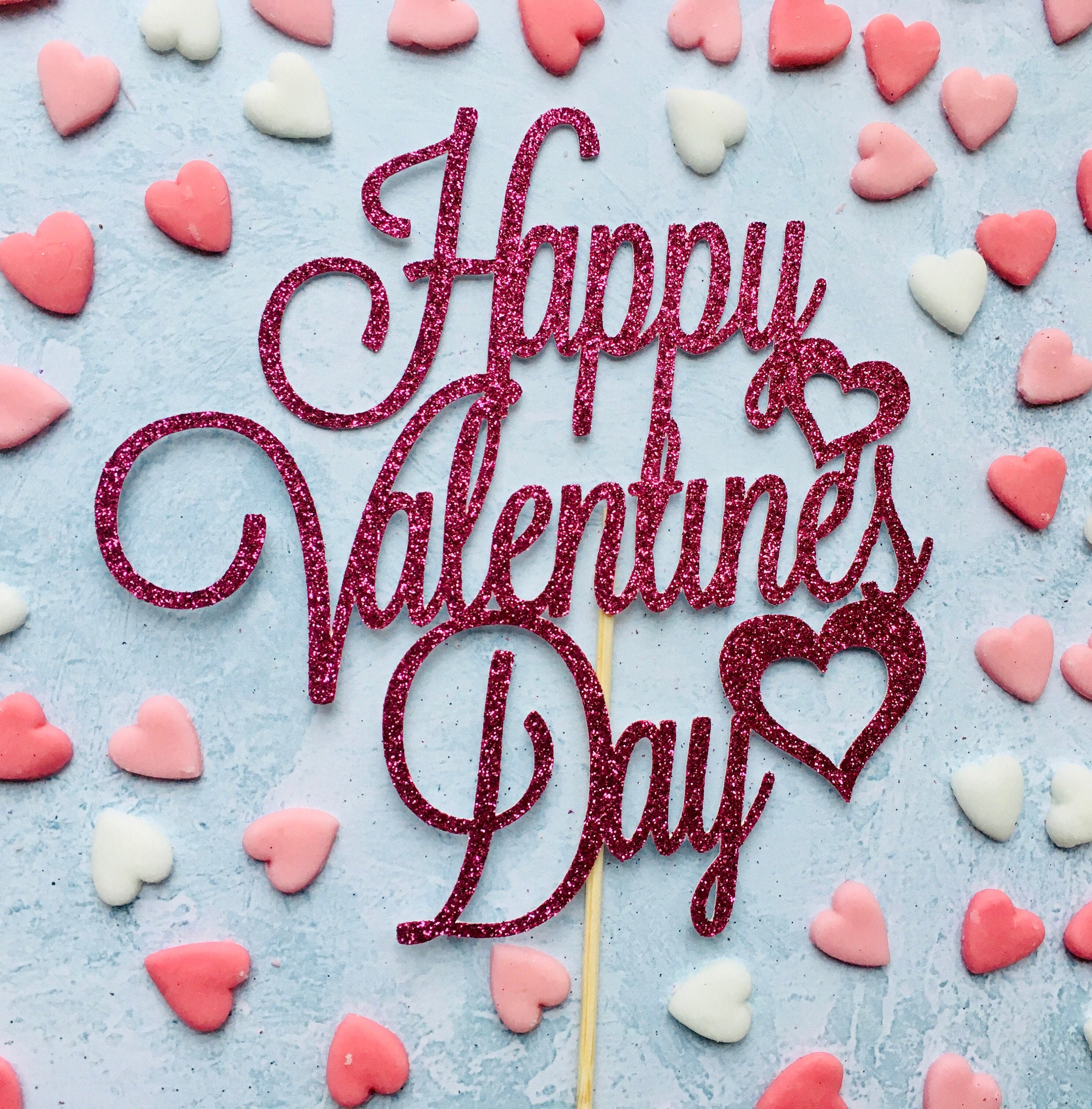 Happy Valentines Day Cake Topper Valentine | Etsy