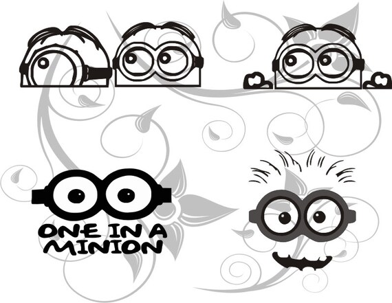 Download Minion Svg Dxf Cut File Pack Download Minion Files Cricut | Etsy