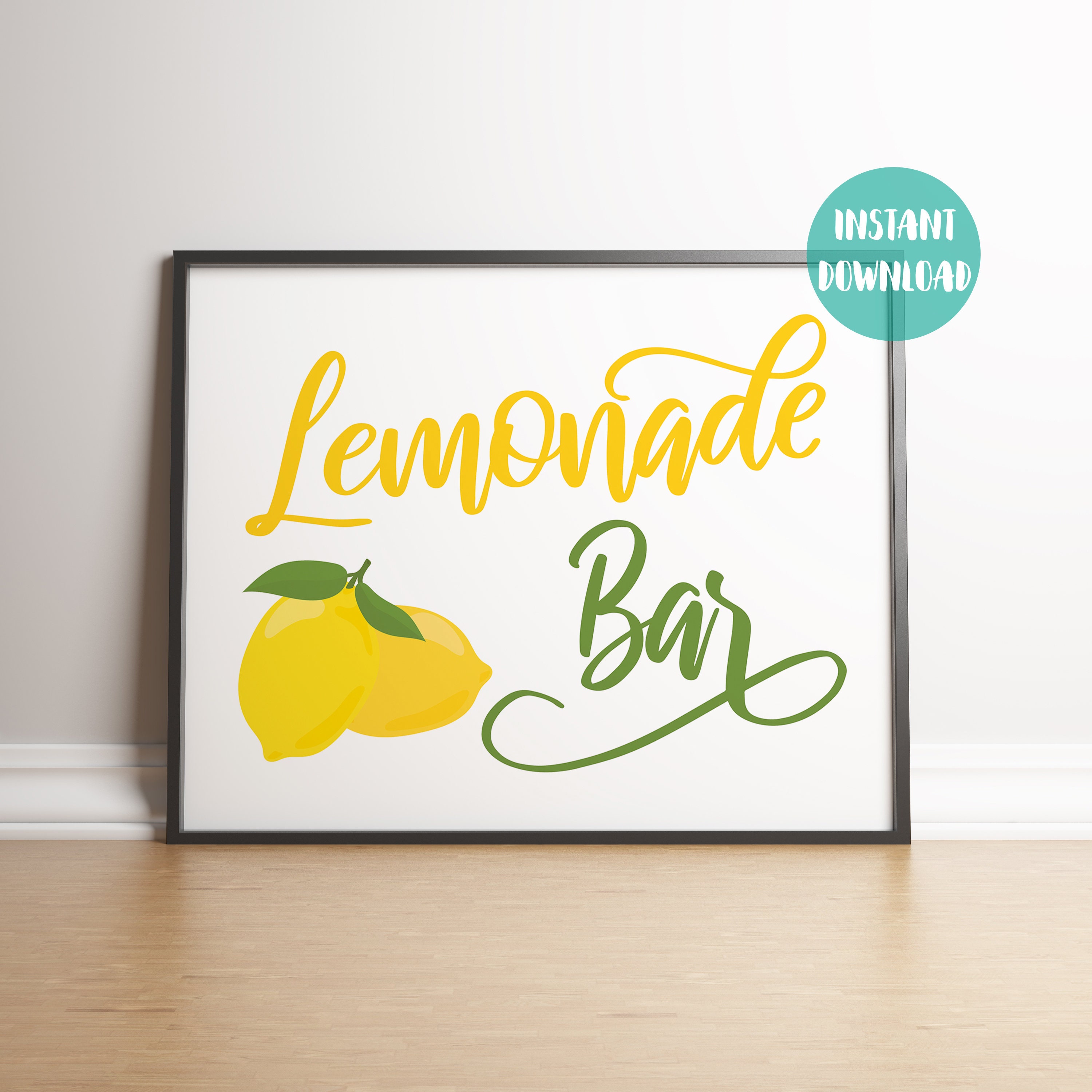 Lemonade bar sign lemonade bar lemonade bar print lemonade | Etsy