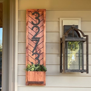 Modern Vertical House Number Plaque: Custom Address Sign