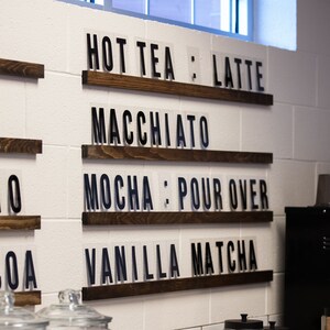Xl Letterboard Letter Rustic Letterboard Set for Coffee Bar and Menu ...