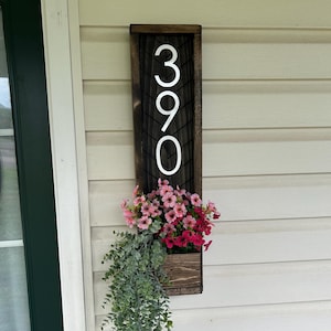Fairview Home Address Sign - Vertical House Number Sign - Custom Address Plaque