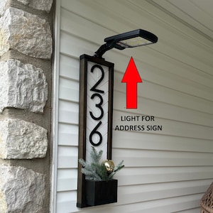 Solar Powered Light for House Numbers - Stylish and Functional Address Lights - With remote control