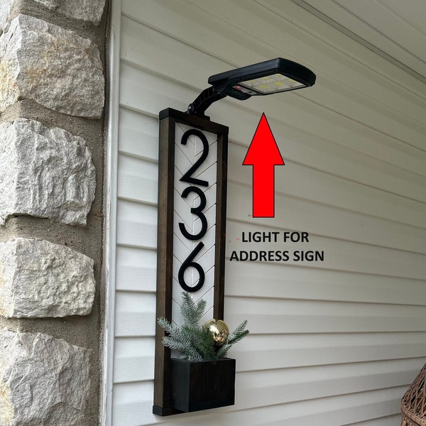 Solar Powered Light for House Numbers - Stylish and Functional Address Lights - With remote control