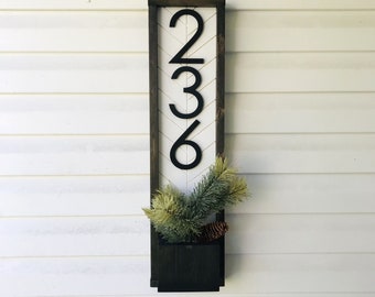 Fairview Wall Planter Outside, Address Sign For House, House Number Sign, Porch Planter, Holiday Planter, Succulent Planter, Address Plaque