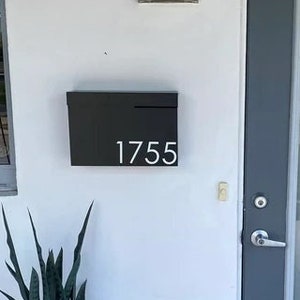 Mailbox Wall Mount, Modern Metal Mailbox in Classic Style - Unique Design with Mail Slot and Mail Storage - Powder Coated for Outdoor Décor